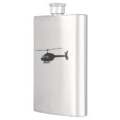 Hubschrauber-Chopper-Silhouette fertigen Farbe Flachmann (Links)