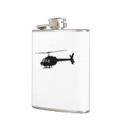 Hubschrauber-Chopper-Silhouette fertigen Farbe Flachmann (Links)