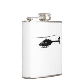 Hubschrauber-Chopper-Silhouette fertigen Farbe Flachmann (Rechts)