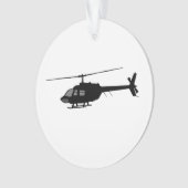 Hubschrauber-Chopper-Silhouette fertigen Farbe Ornament (Vorderseite)