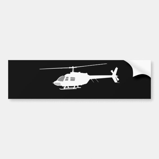 Hubschrauber-Chopper-Silhouette-fliegendes Autoaufkleber (Vorne)