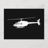 Hubschrauber Chopper Silhouette Schwarz Flying Dec Postkarte (Vorderseite)