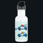 Hubschrauber der Polizei auf Zickzack Trinkflasche<br><div class="desc">Niedliches und hübsches Design,  ideal für Ihre Kinder oder als Geschenk.</div>