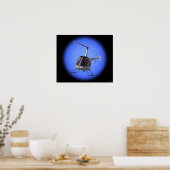 Hubschrauber druckt Coolen Chopper Pilot Druckplak Poster (Küche)