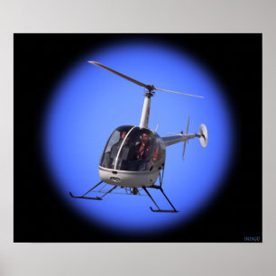 Hubschrauber druckt Coolen Chopper Pilot Druckplak Poster