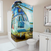 Hubschrauber Duschvorhang (Beispiel)