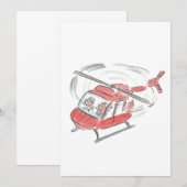 Hubschrauber Einladung (Vorne/Hinten)