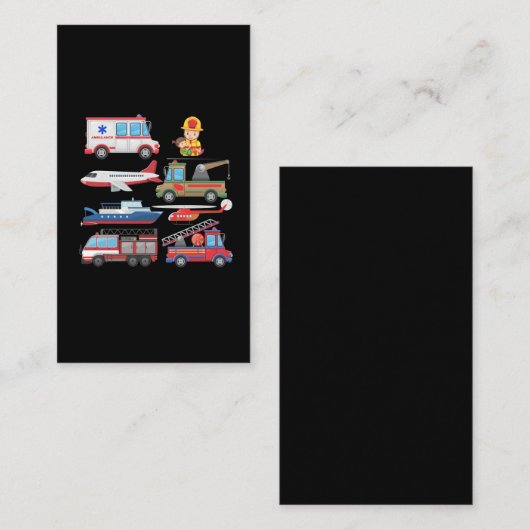 Hubschrauber-Feuerwehrpilot Hubschrauber Paramediz Visitenkarte (Vorne/Hinten)