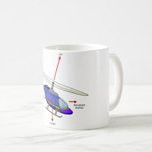 Hubschrauber-Flug-Diagramm Kaffeetasse (VorderseiteRechts)