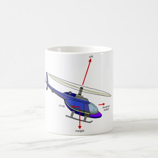 Hubschrauber-Flug-Diagramm Kaffeetasse (Mittel)