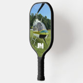 Hubschrauber Foto, Luftfahrt, Personalisiert Pickleball Schläger (Links)