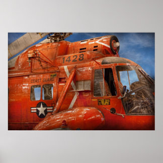 Hubschrauber für die Küstenwache Poster