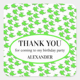 Hubschrauber-Gastgeschenk Quadratischer Aufkleber