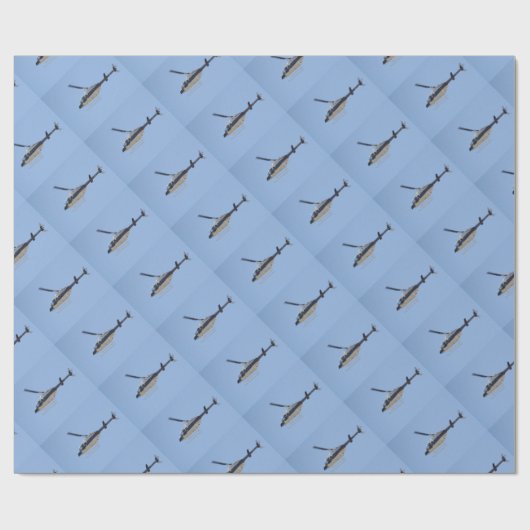 Hubschrauber Geschenkpapier (Flach)