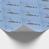 Hubschrauber Geschenkpapier (Ecke)