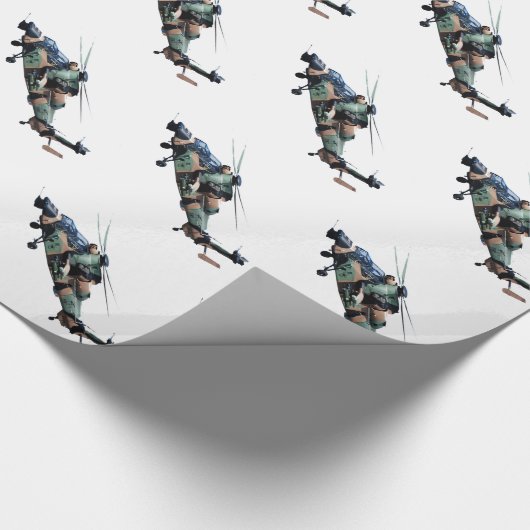 Hubschrauber Geschenkpapier (Ecke)