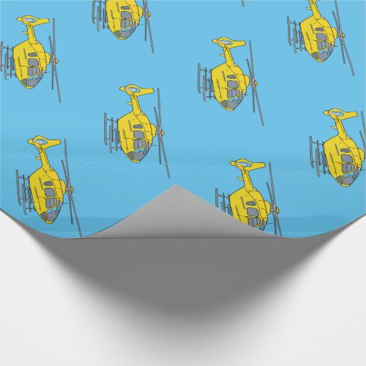 Hubschrauber Geschenkpapier (Ecke)