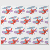 Hubschrauber Geschenkpapier (Flach)