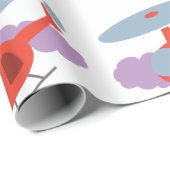 Hubschrauber Geschenkpapier (Rolleneckpunkt)