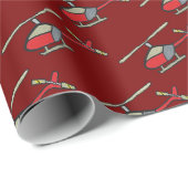 Hubschrauber Geschenkpapier (Rolleneckpunkt)