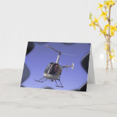 Hubschrauber Grußkarten Fliegende Chopper-Karten Karte (Gelbe Blume)