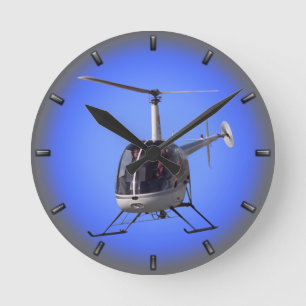 Hubschrauber-Hubschrauber-Hubschrauber-Uhrengesche Runde Wanduhr