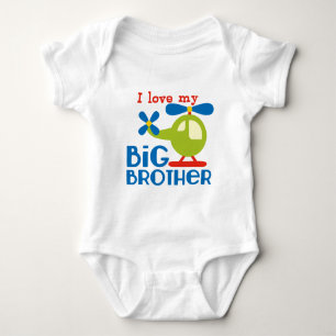 Hubschrauber I Liebe mein großer Bruder Baby Strampler