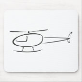 Hubschrauber im Swish, der Art zeichnet Mousepad (Vorne)