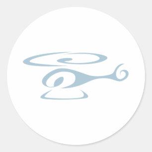 Hubschrauber im "Swish Zeichn Style" Runder Aufkleber