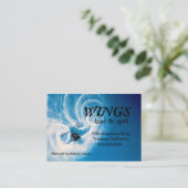 Hubschrauber in den Flug-Wolken Visitenkarte (Stehend Vorderseite)