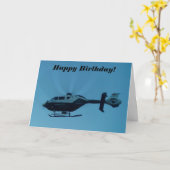 Hubschrauber in Motion Birthday Card Karte (Gelbe Blume)