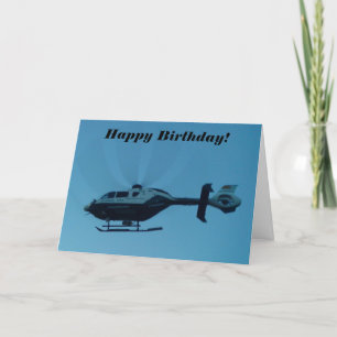 Hubschrauber in Motion Birthday Card Karte