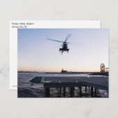 Hubschrauber in Paulus Hook Heliport, Jersey City Postkarte (Vorne/Hinten)