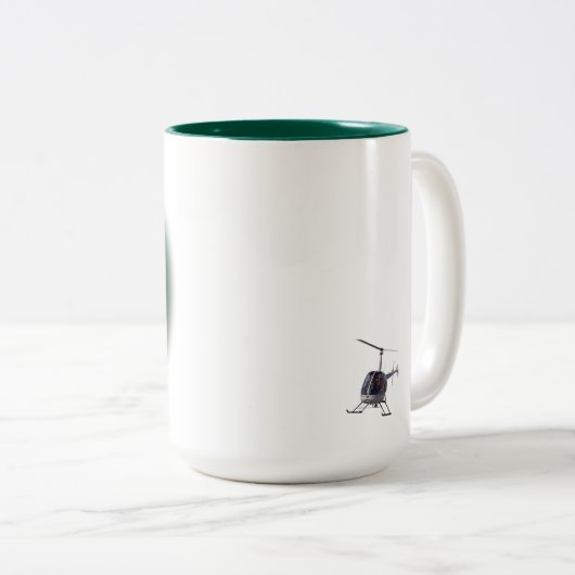 Hubschrauber-Kaffee-Tassen-coole Zweifarbige Tasse (VorderseiteRechts)