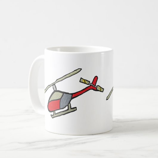 Hubschrauber Kaffeetasse (Vorderseite Links)