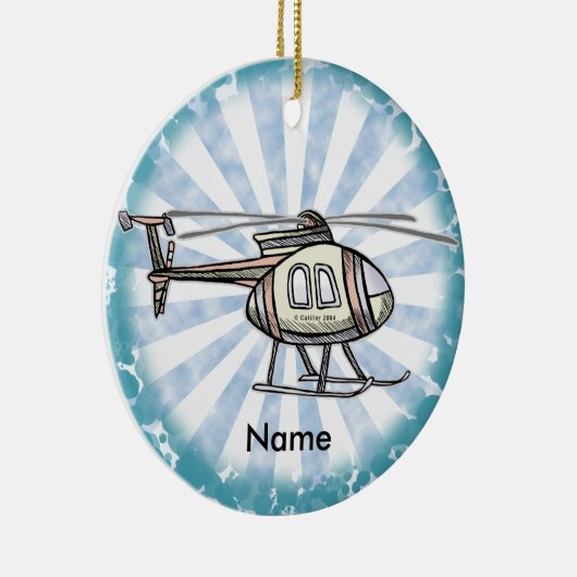 Hubschrauber Keramik Ornament (Rechts)