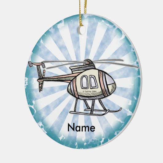 Hubschrauber Keramik Ornament (Links)