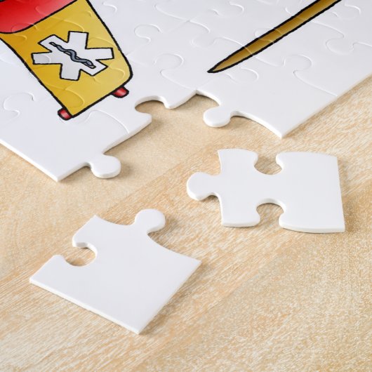 Hubschrauber-Krankenwagen Puzzle (Seite)