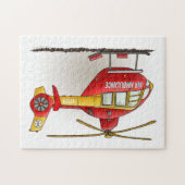 Hubschrauber-Krankenwagen Puzzle (Horizontal)