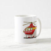 Hubschrauber-Krankenwagen-Tasse Kaffeetasse (VorderseiteRechts)