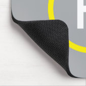 Hubschrauber-Landeplatz Mousepad Grau (Ecke)