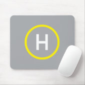 Hubschrauber-Landeplatz Mousepad Grau (Mit Mouse)