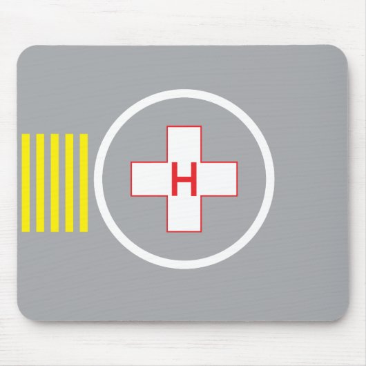 Hubschrauber-Landeplatz Mousepad Krankenhaus 6 (Vorne)