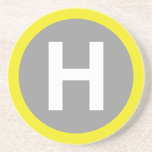 Hubschrauber-Landeplatz Zeichen Untersetzer (Vorne)