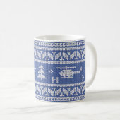 Hubschrauber-Luftfahrt-Weihnachtsmuster Kaffeetasse (VorderseiteRechts)
