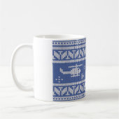 Hubschrauber-Luftfahrt-Weihnachtsmuster Kaffeetasse (Links)