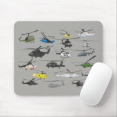 Hubschrauber-Mausunterlage Mousepad (Mit Mouse)