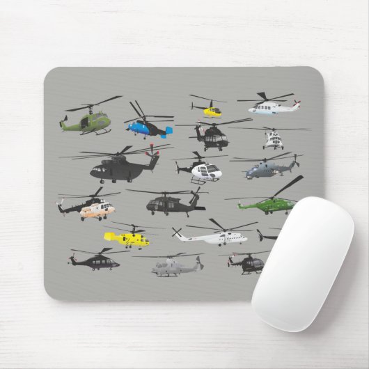 Hubschrauber-Mausunterlage Mousepad (Mit Mouse)
