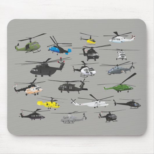 Hubschrauber-Mausunterlage Mousepad (Vorne)