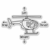 Hubschrauber mit vier Streitkräften Aufkleber (Vorderseite)